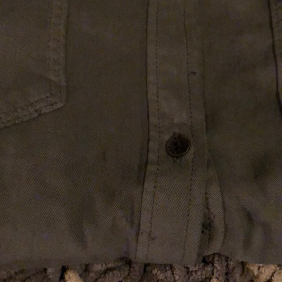 AE olive button down, M - Picture 3 of 3
